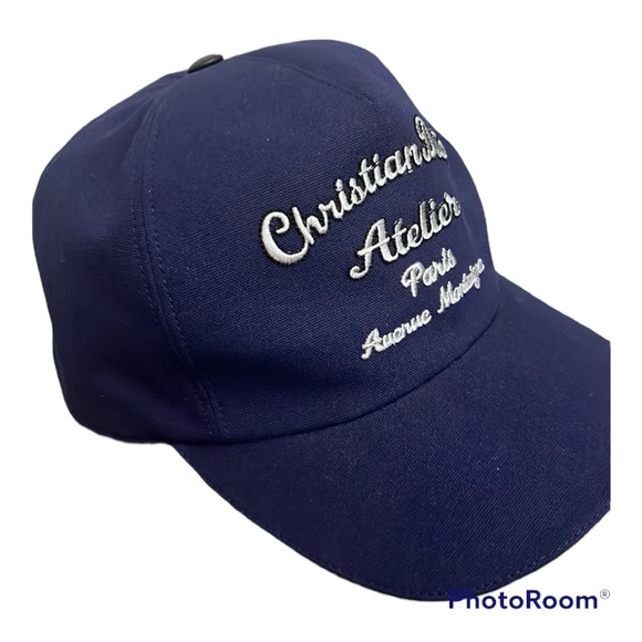 NWT Dior Men's Christian Dior Atelier Blue Embroidered Baseball Cap. - Picture 2 of 8